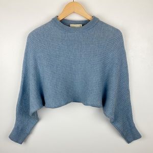 Aritzia Wilfred Free Lolan Cropped Sweater Blue Size 2